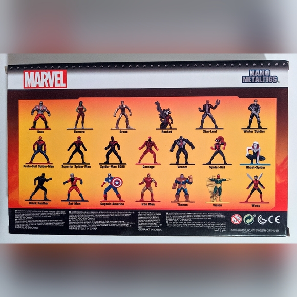 Marvel Nano Metal Figs Black Panther Groot Iron Man Captain America Wasp Toys - Picture 6 of 9